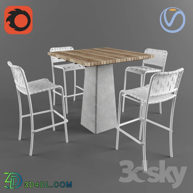 Table _ Chair - Garden Bar stool _ table InOut