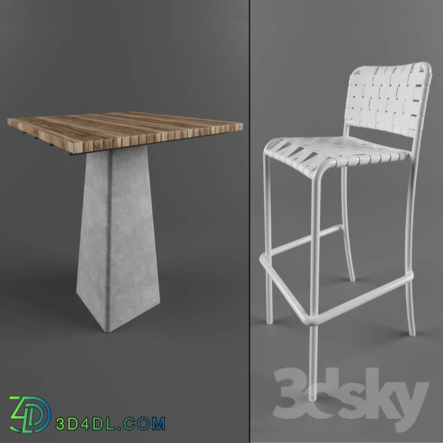 Table _ Chair - Garden Bar stool _ table InOut