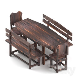 Table _ Chair - Wooden table 
