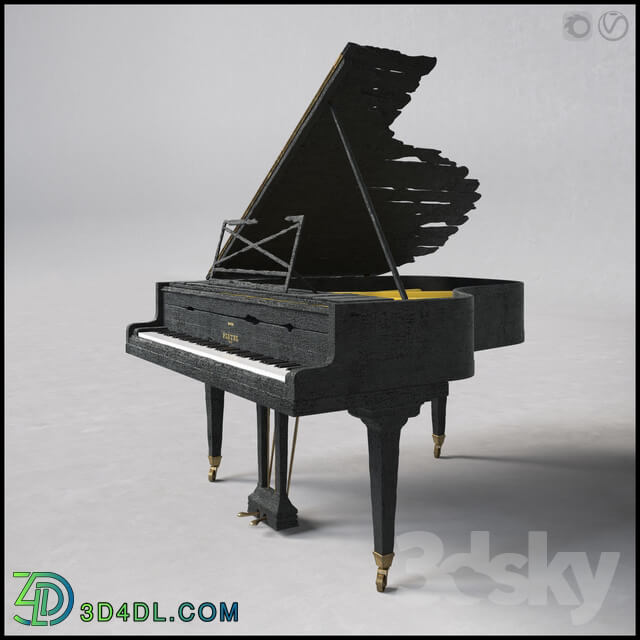 Musical instrument - Smoke Pleyel Piano by Maarten Baas