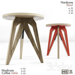 Table - HIS - Hardcore Stool and Coffee Table 