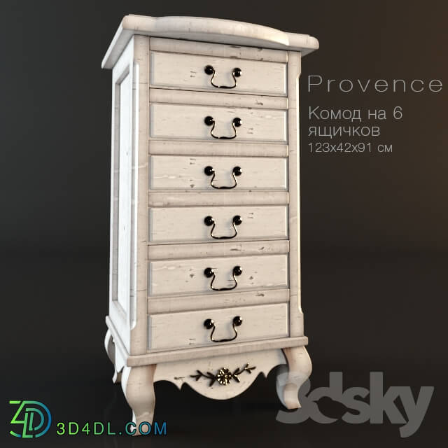 Sideboard _ Chest of drawer - Chest-style Provence 6 drawers