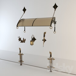 Other architectural elements - A set of forged items to the terrace 