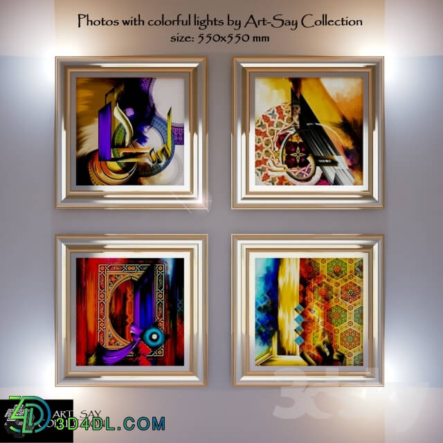 Other decorative objects - Decorativ Panels and Photos with colorful lights by Art-Say Collection