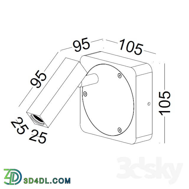 Wall light - reading lamp LWA 203 Wall