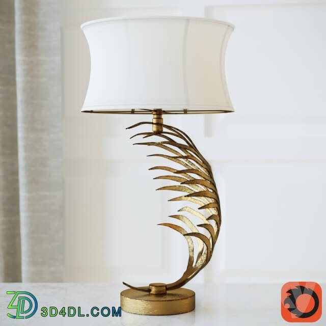 Table lamp - Metal Palm Frond Table Lamps