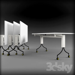 Office furniture - Folding table with folding worktop 