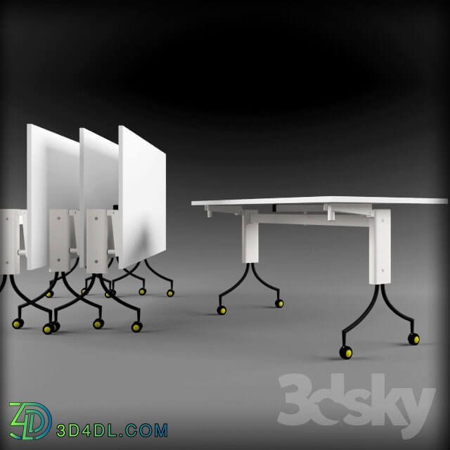 Office furniture - Folding table with folding worktop