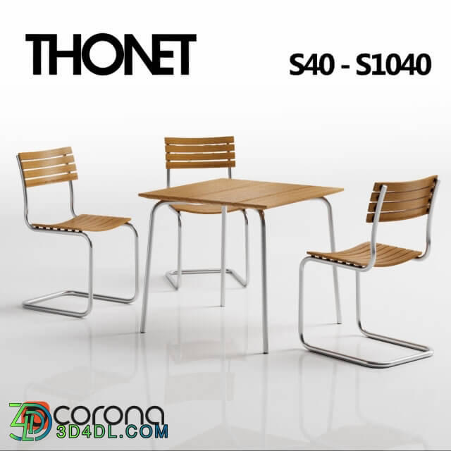 Table _ Chair - Thonet S40 S1040