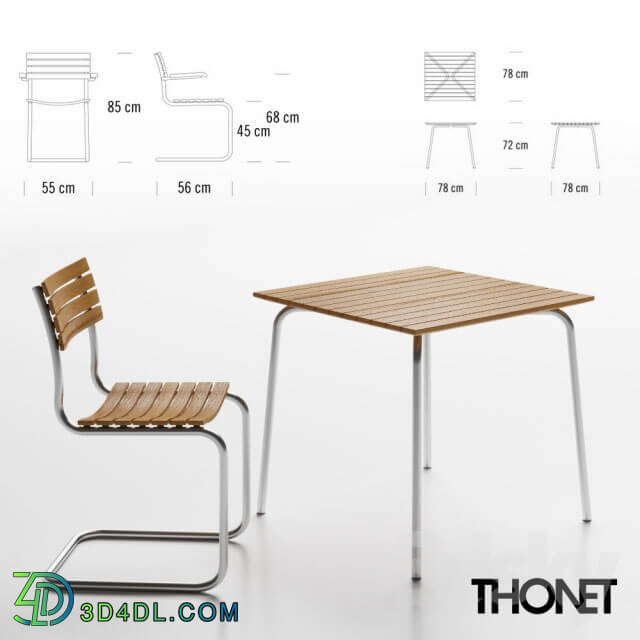 Table _ Chair - Thonet S40 S1040