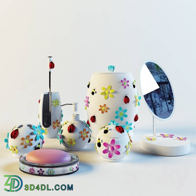 Bathroom accessories - Flower set