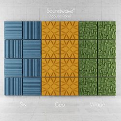 3D panel - Soundwave Acoustic Panel 