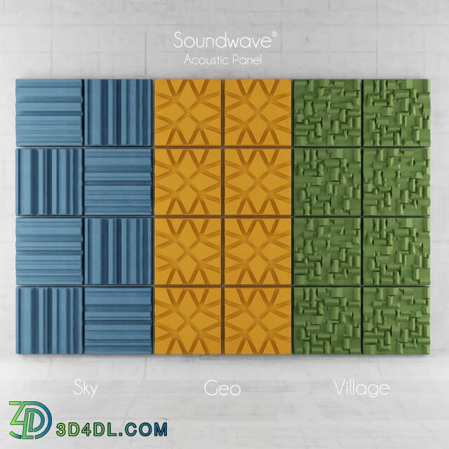 3D panel - Soundwave Acoustic Panel