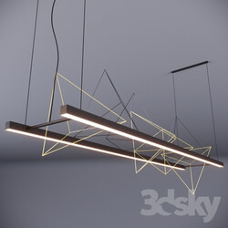 Ceiling light - Lamp with wire pyramids 