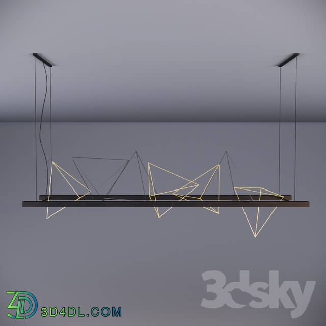 Ceiling light - Lamp with wire pyramids