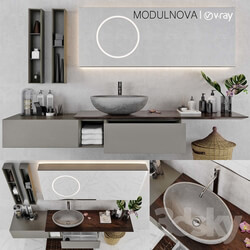 Bathroom furniture - Set of bathroom furniture MODULNOVA Infinity_Decor 