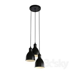 Ceiling light - 49465 Suspension of PRIDDY_ 3х60W _E27__ Ø325_ steel_ black 