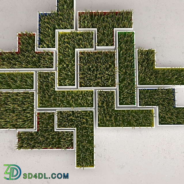 Plant - Grass tetris pots