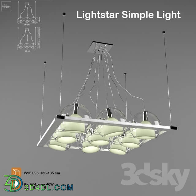 Ceiling light - Chandelier 803 series Lightstar SIMPLE LIGHT