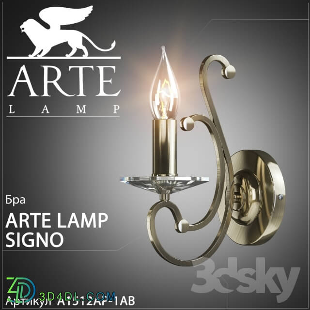 Wall light - Sconce Arte Lamp Signo A1512AP-1AB