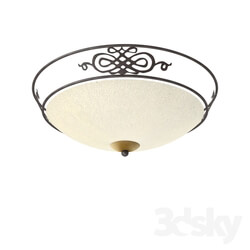 Ceiling light - 86712 Wall and ceiling lighting fitting MESTRE_ 2X60W _E27__ Ø395_ brown aged 