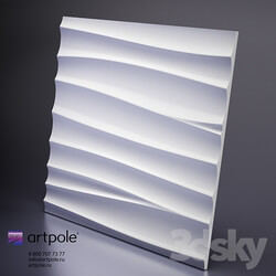 3D panel - 3d plaster panel Breeze from Artpole 