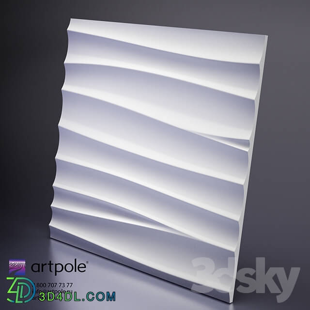 3D panel - 3d plaster panel Breeze from Artpole