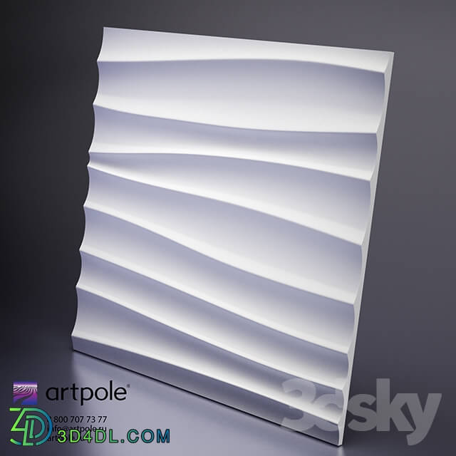 3D panel - 3d plaster panel Breeze from Artpole