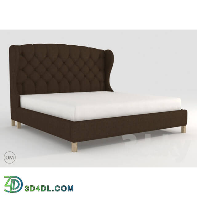 Bed - Meridian wing king size bed 5005K Brown