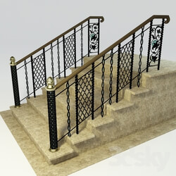 Staircase - Wrought-iron staircase in the _quot_Russian_quot_ style 