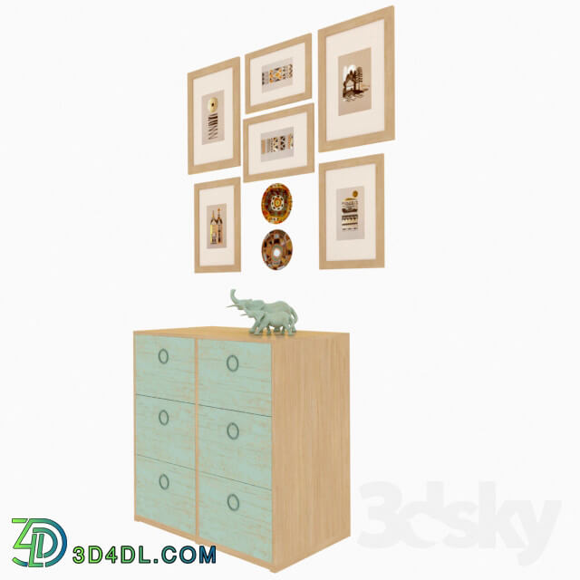 Sideboard _ Chest of drawer - Dresser with decor