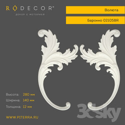 Decorative plaster - Volyut RODECOR Baroque 02105BR 