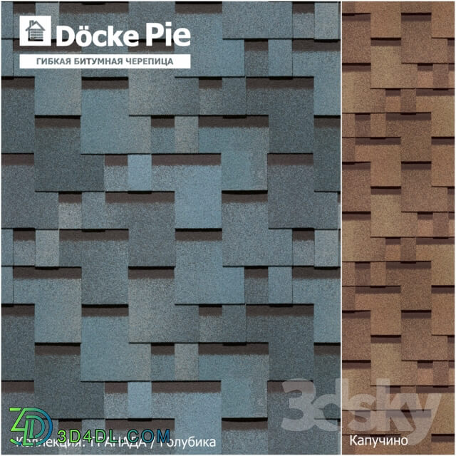 Miscellaneous - Seamless texture of shingles DOCKE Granada collection