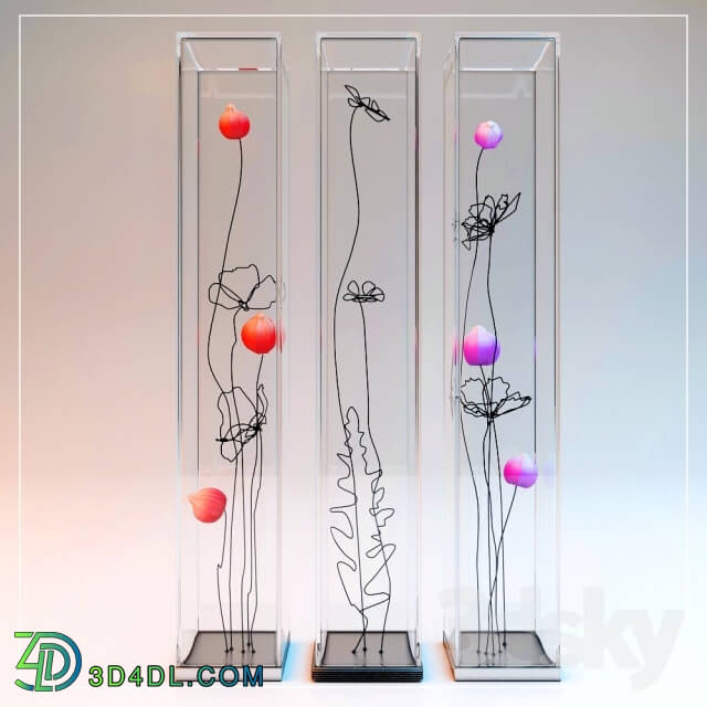 Other decorative objects - Decor. Flowers with wire