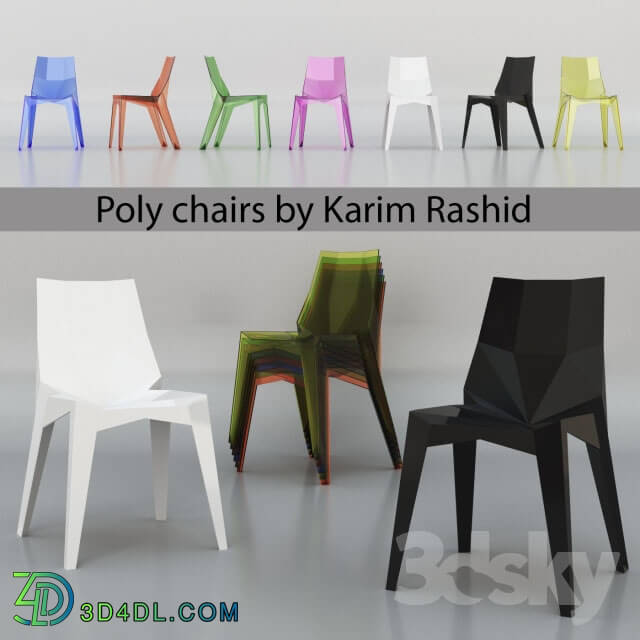 Chair - Poly chairs by Karim Rashid