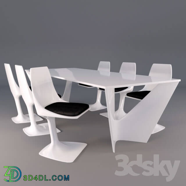 Table _ Chair - Dining set by Roche Bobois