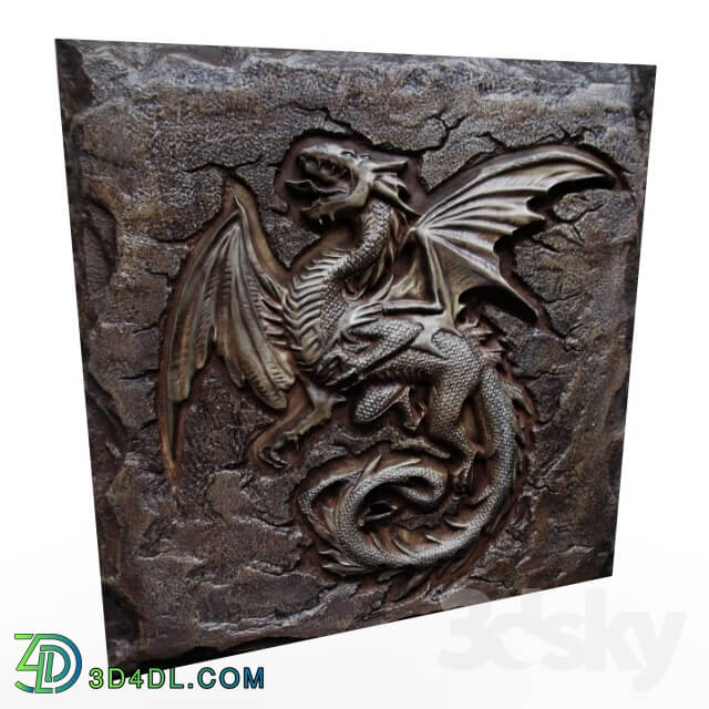 Decorative plaster - Bas _quot_Dragon_quot_