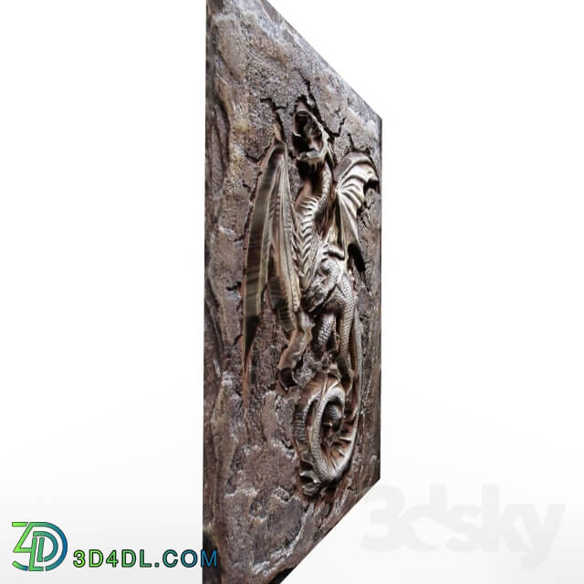 Decorative plaster - Bas _quot_Dragon_quot_