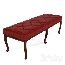 Other soft seating - Red Leather Bench 