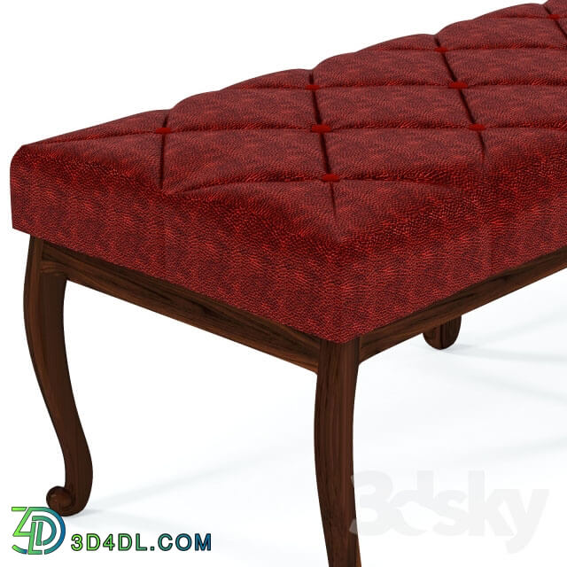 Other soft seating - Red Leather Bench