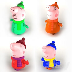 Toy - Peppa Pig and his family. 