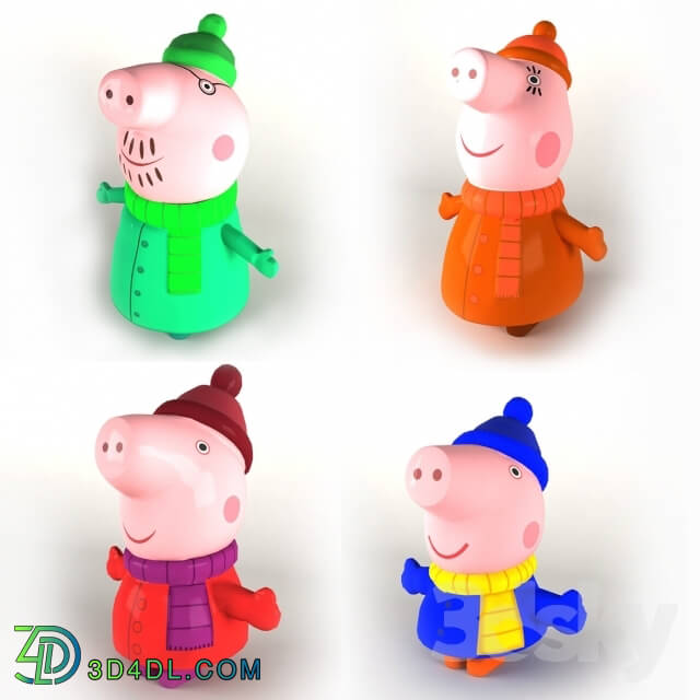 Toy - Peppa Pig and his family.