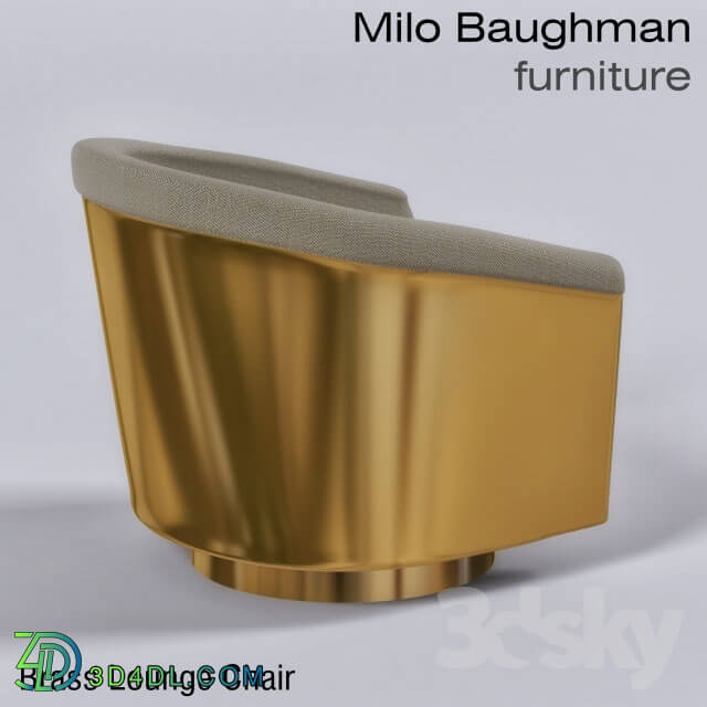 Arm chair - Brass Lounge Chairs - Milo Baughman Furniture