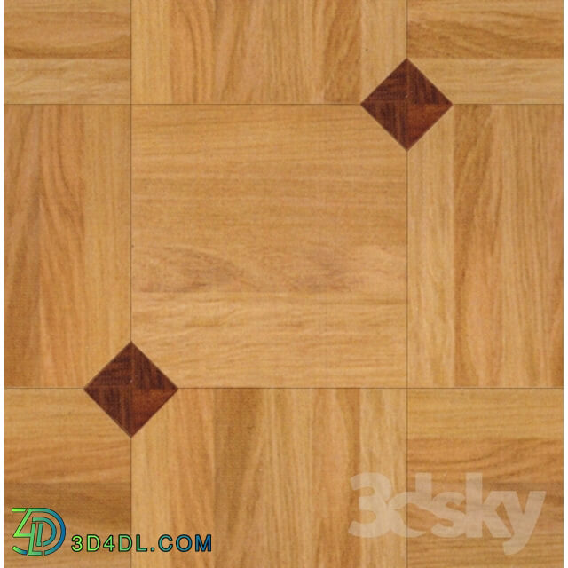 Floor coverings - parquet with inserts