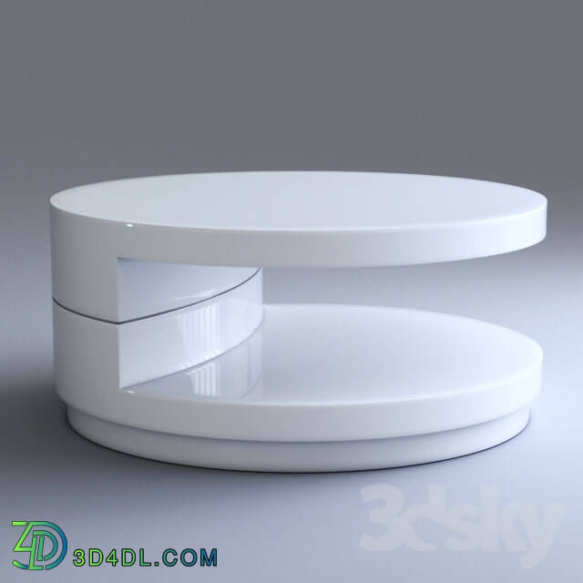 Table - Sybil Round Coffee Table White