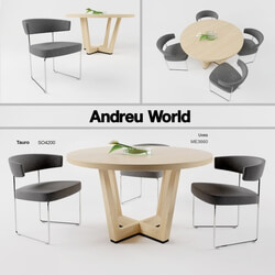 Table _ Chair - Andreu World Uves ME3660 Tauro SO4200 