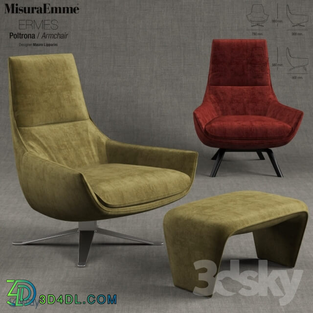 Arm chair - Misuraemme ERMES armchair by MAURO LIPPARINI