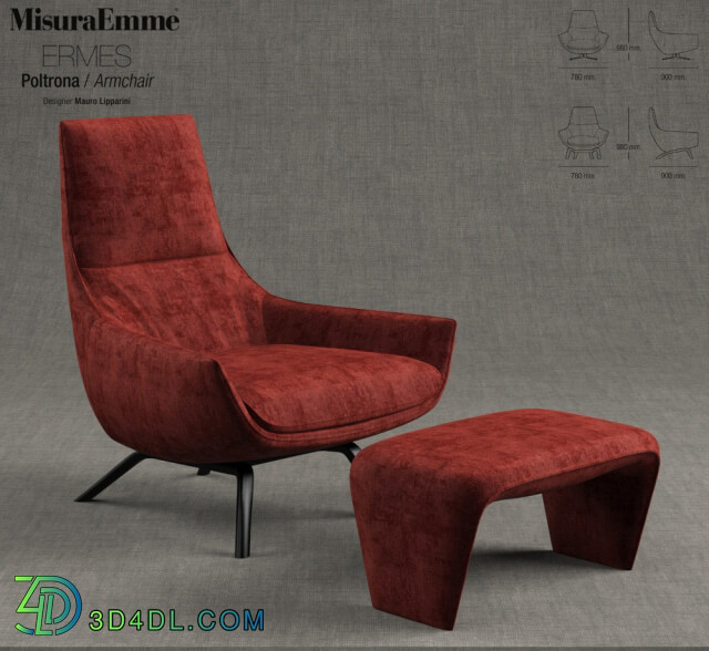 Arm chair - Misuraemme ERMES armchair by MAURO LIPPARINI