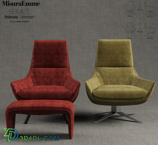 Arm chair - Misuraemme ERMES armchair by MAURO LIPPARINI