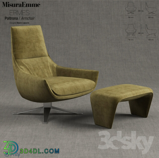 Arm chair - Misuraemme ERMES armchair by MAURO LIPPARINI